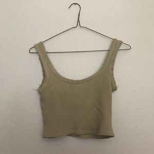 Ribbed, Beige Urban Outfitters Tank